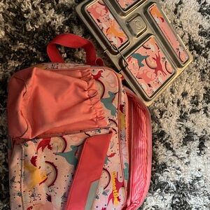 Planetbox Rover container and Pink Unicorn Lunchbag Set